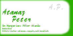 atanaz peter business card